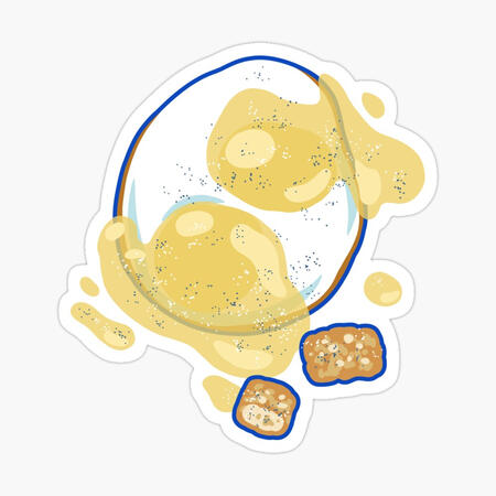 Violet Goes to the Beach double yolk Sticker